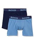 Sloggi for Men Herren Go H C2P Short, Blue-Dark Combination, 4 (2er Pack)
