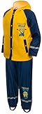 Brandsseller Jungen Kinder Regen Set Regenjacke und Regenhose mit Motiven im Stil von Minions 110-116