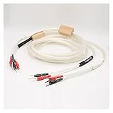 Jinrong Breadboard Jumper Wires Neues versilbert HiFi Lautsprecher-Lautsprecherkabel-Spatenstecker Audiokabel HiFi, Lautsprecherkabel Überbrückungsdrähte (Color : 2 to 2, Length : 5M)