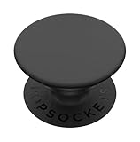 PopSockets PopGrip - Ausziehbarer Sockel und Griff für Smartphones und Tablets mit einem Austauschbarem Top - Black