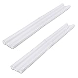 Zugluftstopper für Türen Weiß 2er Set - Türdichtung- Zuschneidbar -Windstopper & Türluftstopper - Doppelseitige Schutz vor Zugluft - Schutz vor Lärm und Kälte - Für alle Tü