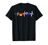 Australier Deutscher Herzschlag Deutschland Australien T-S