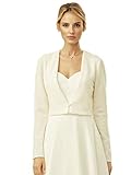 Zauberkutsche Bolero mit Kashmir-Effekt Brautjacke Jacke Langarm Langarmjacke Brautbolero Bolero Hochzeit Winter Cape Ivory NEU Cape (36)