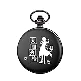 DMCMX Anime Game Pocket Watch Bungo Streune Hunde Dazai Osamu Zeiger Klassische Vintage Stil Taschenuhr Quarz Bewegung Metallhülle Sehr geeignet for Geschenk for einen F