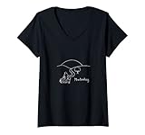 Damen Mantrailing Hundesport Suchhund Fährtenhund T-Shirt mit V