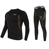 Herren 2pcs Fitness-Bekleidungsset Langarmshirt Funktionsshirts Top & Leggings Sport Running Set Kompressionsshirt + Hose Hautdicht Lange Ärmel Schnell Trocken Trainingsanzug Atmungsaktiv Sportw