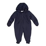 Feetje Baby wattierter Anzug mit Kapuze, Variable Handschuhe und Füßen, Marine, 68