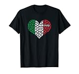 Italien Flagge Herz Liebe T-S