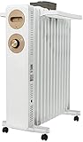 Ölradiator Elektrische Heizung 13 Fin 2. 2KW. European Style tragbares elektrisches Öl gefüllt Radiator Heater in Weiß / Wäschetrockner / Luftbefeuchtung / 3 Heizstufen / Sicherheits-Spitze über S