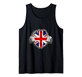 Union Jack Flagge England Großbritannien Brust Design Tank Top