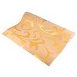 Tapete, goldene Wandtapete, luxuriöse 3D-Tapete, Wandaufkleber, wasserdicht, barock, für Schlafzimmer, Wohnzimmer, Esszimmer, TV-Hintergrund, 100 x 53