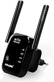 DAWINSIE WR30 WLAN Verstärker WLAN Repeater WiFi Booster 300 Mbit/s 2,4GHz mit Repeater Modus, AccessPoint, WPS, LAN-Port Funktion Kompatibel zu Allen WLAN Geräten, Schw