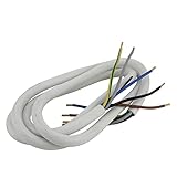 UNITEC Herdanschlussleitung H05VV-F 5G 2.5 mm², 2 m, weiß, für geringe und mittlere mechanische Beanspruchung