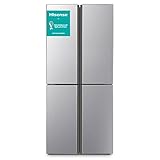 Hisense RQ515N4AC2 Cross Door Kühl-Gefrierkombination/ NoFrostPlus/ Inverter-Kompressor/ Multiflow 360°/ SuperCool/ 181,7 cm/ Kühlteil 278 l/ Gefrierteil 149 l/ 42 dB/ 293 kWh/ Jahr/ Inox-Look