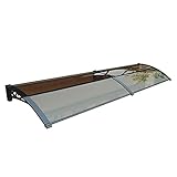 Vordach für Haustür, Fenster-Markisen-Tür-Überdachung, Polycarbonat-Abdeckung Outdoor-Vordertür-Terrassenüberdachung, UV-Regen-Schnee-Sonnenlicht-Schutzfolie (Size : 60cm×120cm)