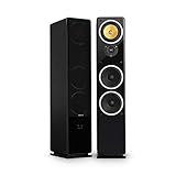 auna Line 700 A, Standlautsprecher-Set, Bluetooth, digitaler optischer und coaxialer Eingang, AUX-und Subwoofer-Ausgang, aktiv, 2x120 W RMS, pianoschw