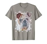 American Bulldog Portrait Vector mit niedlichem Rand T-S