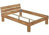 Erst-Holz® Doppelbett Buche 140x200 hohes Massivholzbett Seniorenbett 60.81-14 oR