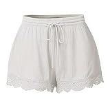 Miodlkadaa Bermuda Shorts Damen - Kurze Hose Mit Taschen Sommerhose Sporthose Kurze Hose Damen Knielang Radlerhose Damen Kurz Wasserdicht Laufshorts Leicht Retro Laufshorts FüR Sport Yog