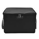 Feuerfeste Box mit Schloss, Akten-Organizer-Taschen mit Griff und Reißverschluss, wasserdichte, feuerfeste, zusammenklappbare Dokumentenaufbewahrungsbox zum Schützen wichtiger Dok