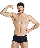 Arena Herren Solid Squared Badehose, Schwarz (Black-White), 5