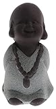 WQQLQX Statue Tee Haustier Ornamente lila Sand wenig Monk Buddha Statue skulptur Tee Haustier Handwerk Statuette Dekoration Tee Tisch zubehör Skulp