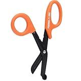 VGEBY Medical Scissor, Dicker Verbandschere aus rostfreiem Stahl für den Außenbereich Medical Scissor Emergency Treatment Tool(Orange)