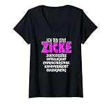 Damen Ich bin eine ZICKE - funny Spruch witziges Statement Zitat T-Shirt mit V