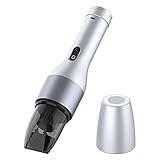 Comyglog Matratzenstaubsauger Milbensauger Handstaubsauger 70W 5000Pa Leistungsstarker Autostaubsauger,7.4V/2200mAh Li-Ionen Akku,Nass/Trocken Handsauger Kabellos für Auto Zuhause Tierhaare Silb