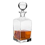 Krosno Whiskykaraffe Decanter | 1000 ML | Caro Kollektion | Whiskyflasche | Perfekt für zu Hause, Restaurants und Party