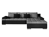 Design Ecksofa Bangkok, Moderne Eckcouch mit Schlaffunktion Bettkasten Ecksofa für Wohnzimmer Gästezimmer Couch L-Form Wohnlandschaft (Ecksofa Rechts, Soft 011 + Casablanca 2314 + Casablanca 2316)