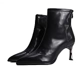 Stiefeletten Elegante Knöchel Tägliche Lässige Party Leichte Spitz Reißverschluss High Heel Herbstmode Kleid S