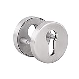 Gedotec Schutzbeschlag Haustür | 1 Paar - Sicherheitsrosette Zylinder Schutz-Rosette Edelstahl matt - H2032 | Tür-Rosette PZ - Profilzylinder | Rosettenpaar rund für Haustüren & Wohnungseingangstü