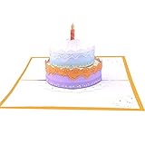 OMIDM Geschenkkarten Geburtstagskarten 3D handgefertigte Bunte Geburtstagskuchen Papier Einladung Grußkarten Postkarte Kinder Geburtstagsfeier Babyparty Geschenk 10 stücke Grußk