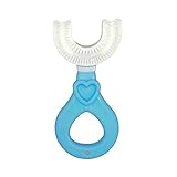 Kinderzahnbürste in U-Form wojonifuiliy 0-12 Jahre Kinder U-förmige Zahnbürste,360° Reinigung Toothbrush aus Lebensmittelechtem Silikon mit Weichen Borsten - Make Baby Love Brushing (C, 1PC)