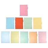 Cabilock 10pcs Trennblätter Trennstreifen trennkarten Trennlaschen Dokumente Ordner DIN A4 mit Deckblatt Papier Trenn- Blätter zum Sortieren Trennen für A4 Format Notizbuch Dokumenten 4 Lö