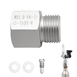 DriSubt Haushalts Soda Zylinder Adapter Bierzapfanlage TR21-4 bis W21.8 CO2-Soda Hersteller Zusätze Soda Stream Adapter für Aquarium Zy