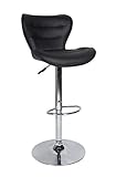 Duo Collection Barhocker Princeton I, Kunstleder, Schwarz, 49 x 28 x 62