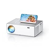 Beamer Full HD, Native 1080P 7200 Heimkino Beamer, 130.000 Stunden, 3D+5D Beamer mit ±50°Elektronische Korrektur und 50% Zoom, unterstützt TV Stick, dual HDMI, Laptop, Smartphone Projek