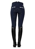 SPOOKS Reithose für Damen Mädchen Kinder, Voll-Besatz Reithosen Leggings Turnierreithose - bequem & stylisch Ricarda Full Grip High Waist - Navy M