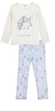 Pyjama, lang, für Kinder, Mädchen, Motiv 'Die Eiskönigin', Blau und Grau, von 4 bis 8 Jahren, Ecru/Grau., 8 J