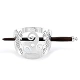 URBANTIMBER Haarspange Schildmaid mit Fenris Wölfen und Keltischen Knoten - Silb