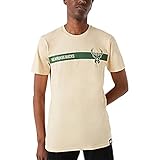 New Era Herren NBA Team Logo Tee Milbuc Maz T-Shirt, Pastell Gelb, XL