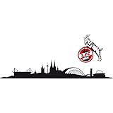 1. FC Köln Wandtattoo „Skyline” dreiteilig 100x18 cm Logo ca. 23x27