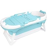 Balneo Vital® Faltbare Badewanne für Erwachsene & Kinder mit Badewannenablage & Massagerollen | mobile Badewanne freistehend für Badezimmer | Ihre tragbare klappbare Bathtub für Dusche & O