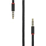 3,5 mm Audiokabel für Gaming-Headset, 4-poliges Stereo-Audiokabel, kompatibel mit Turtle Beach Stealth 600 700 400 420X 450 500P, Ear Force PX4 PX22, Elite 800 800x, Elite Pro 2