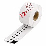 12 Rollen 99012 Etiketten kompatibel für Dymo LabelWriter Etikettendrucker, 36mm x 89mm, 260 Stück pro Rolle, S0722400 Vielzweck-Etiketten von S