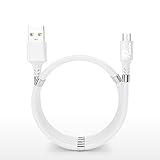 Magnetisches USB-auf-Mikro-USB-Kabel für Huawei, Samsung Galaxy S6/S7, Motorola G6 Play/G5, Nokia 4.2, Xiaomi Redmi 5 Plus/Note 6 Pro und andere – 0,9 m – Weiß – Powerline (weiß)