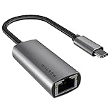 USB C zu Ethernet Adapter, WALNEW USB C LAN Adapter, USB Typ C auf RJ45 Gigabit Ethernet Adapter Kabel konverter, Thunderbolt 3 zu RJ45 LAN Netzwerk Adapter für MacBook Pro/Air, Dell XPS,