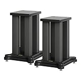 Standfüße EIN Paar Universeller Desktop-Lautsprecherständer 20cm-80cm Stoßdämpfer-Audiohalterung Aufhängung Fußspike Surround-Sound-Rack Boden-Center-Lautsprecher-Rack (Color : Black, Size : 30cm)